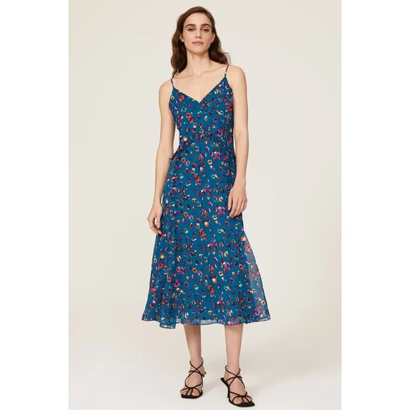 Jason Wu Dresses & Skirts - JASON WU COLLECTIVE Women's Blue Leopard Midi Dress Size 2